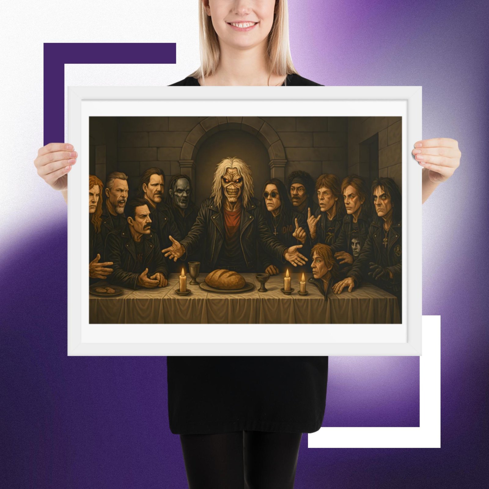 Framed poster la ultima cena